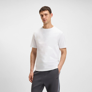 Camiseta de Algodón Blanca Premium para Hombre, Manga Corta, Cuello Redondo, Ropa Casual, Logotipo Personalizado, Fabricante OEM, MARFA INTERNATIONAL - Product Image 1