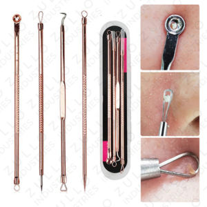 Kit Profesional de Extracción de Acné y Puntos Negros de Acero Inoxidable, Herramientas para Eliminar Comedones y Limpiar los Poros Profundos del Rostro - Product Image 4
