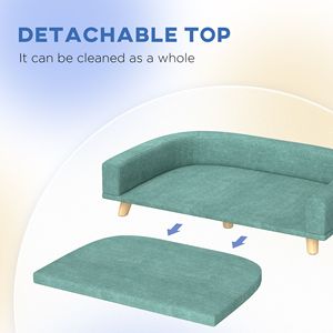 Divano Letto per Cani Verde con Cuscino Lavabile per Cani e Gatti di Taglia Grande - Product Image 4