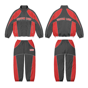 Customizable Casual Winter Men Hooded Windbreaker <b>Tracksuit</b> Printed Solid Lightweight 100%Polyester - Product Image 2