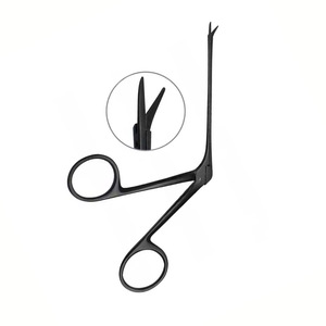 Tijeras microquirúrgicas Nasal Alligator Bellucci Hosanna de acero inoxidable quirúrgico con revestimiento negro, rectas, reutilizables, 13 cm, para turbinectomía - Product Image 4