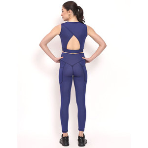 Custom Logo Breathable Lightweight Comfortable High Performance Best Seller Gym Fitness Wear High Waist Leggings Sports Bra Set - Product Image 2