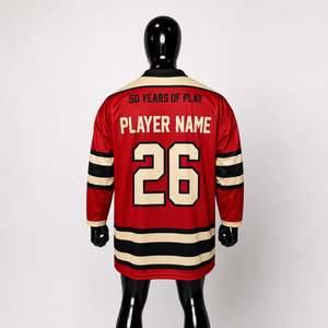 Maillot de hockey sur glace personnalisé pour adulte, en polyester, sublimation, tenue d'équipe, impression nom et numéro - Product Image 4