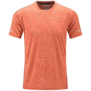 Quick Dry 100% Cotton Fleece Summer <b>Mens</b> Running Jogging T-<b>shirts</b> Crew Neck Athlete Sports Gym Fitness Pullover Reflective - Product Image 5