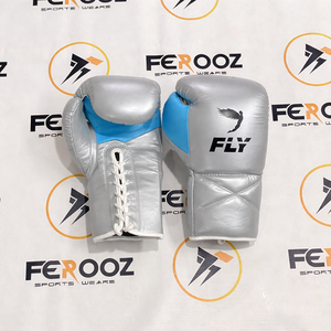 Equipo de Boxeo Personalizado, Guantes de Boxeo FLY Dorados y Plateados, OEM ODM, Guantes Profesionales de Piel Auténtica para Artes Marciales y Kickboxing - Product Image 3