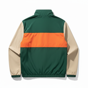 Custom Men Color Block Windbreaker Jacket Lightweight Waterproof Outdoor Sportswear Patchwork Zip Up Streetwear Casual Wind Coat - Product Image 3