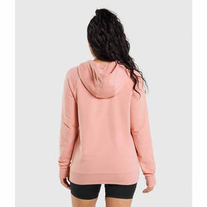OEM Custom Women's High Quality Cotton Fleece Autumn Hoodies Breathable Pullover <b>Light</b> Hooded Knitted Printed Front Eco-Friendly - Product Image 6