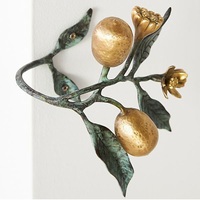 Attache de rideau en forme de fruit, attache de rideau en métal, attache de rideau de luxe, support de rideau de fenêtre, pour la maison et l'hôtel, en laiton et aluminium