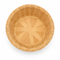 Handgemaakte bamboe opbergmand, rond, geweven, multifunctionele organizer voor huis & keuken