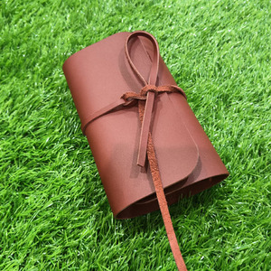 ปกสมุดบันทึกหนังวัวสีแดงสุดหรู ขนาด A6 ทำมือจากหนังฟอกฝาด  ซองใส่สมุดโน้ต  อุปกรณ์เครื่องเขียนสำหรับผู้บริหาร  แฟ้มจัดระเบียบสำหรับเดินทาง - Product Image 3