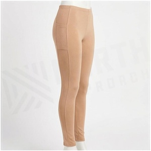 North Approach High Waist Full Length <b>Seamless</b> <b>Leggings</b> Solid Beige Four-Way Stretch Yoga Wear Women's Sportswear - Product Image 3