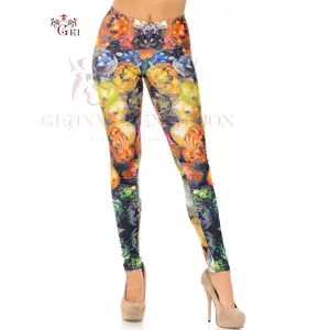 Sublimation Strumpfhose Yoga Custom Digital Printed Leggings für Frauen Gespleißte Mesh Sport Yoga Legging Fashion Gym Legging für Damen