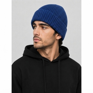 Men Plain Knit Beanie <b>Cap</b> Lightweight Soft Warm Skull <b>Hat</b> Stretch Cuffed Winter Outdoor Travel Casual Fashion Accessory - Product Image 4