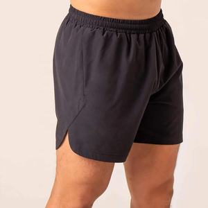 Pantalones cortos de gimnasio con estampado de logotipo personalizado para hombre, pantalones cortos de secado rápido, ajustados, poliéster, Spandex, calle alta, liso, cintura elástica para Fitness - Product Image 5