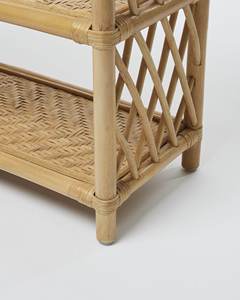 Traditional Hand Woven Rattan Shelving Beautiful Nursery Storage Solution Practical <b>Book</b> Display Shelf Home Accent Furniture - Product Image 2
