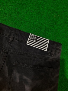 Custom Wholesale Vintage Waxed <b>Jeans</b> Men Bell Bottom Streetwear Denim <b>Jeans</b> <b>Skinny</b> Slim Fit Black Flared <b>Jeans</b> for Men - Product Image 6