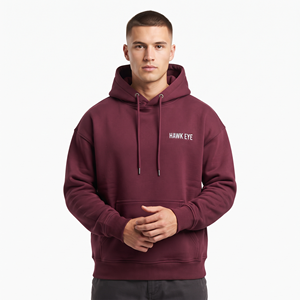 Sweat-shirt à capuche surdimensionné pour homme de haute qualité, en molleton de coton épais, avec cordon de serrage - Product Image 5