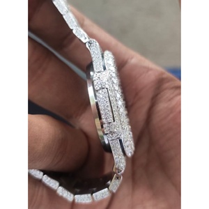 Top marque 2024 personnalisé luxe bande pleine glace Hip Hop diamant montre Vvs Moissanite montre mécanique automatique montres pour hommes - Product Image 3