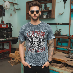 T-shirt pour homme en coton 100% tricoté imprimé, taille plus, tee-shirt décontracté personnalisé - Product Image 3