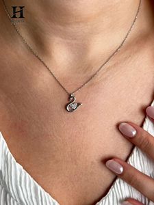IGI/GIA Certified Diamond Swan <b>Pendant</b> in <b>Solid</b> <b>Gold</b>/Platinum – Custom Fine Jewelry for Retailers - Product Image 1