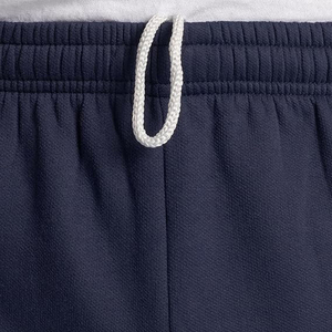 Pantalon de jogging décontracté en coton bleu marine avec taille élastique et poches latérales, en tissu tricoté mi-lourd, idéal pour l'automne - Product Image 5