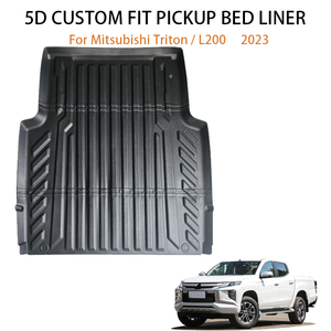 Tapis de coffre 5D sur mesure pour Mitsubishi Triton L200 2023, noir, en TPE - Product Image 1