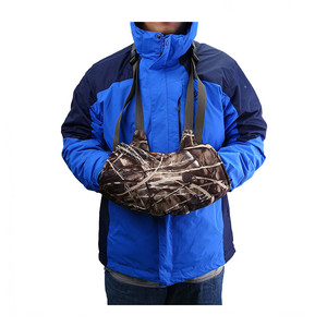 Manchette chauffante de chasse camouflage d'extérieur avec fermeture éclair, en toile imperméable, pour camping hivernal, unisexe, avec bandoulière arquée - Product Image 2