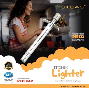 Encendedor de Gas Manual de Acero Inoxidable Premium, Encendido Piezoeléctrico de Cerámica, 70g, Portátil, Resistente al Viento, Encendedor para Estufa de Cocina - Product Image 3