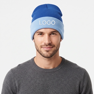 Bonnet d'hiver personnalisé bicolore, tricoté épais, double couche, unisexe, chaud, doux, à blocs de couleur, pour l'extérieur - Product Image 5