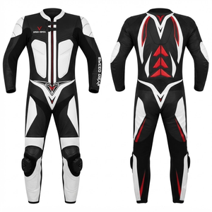 ชุดแข่งรถมอเตอร์ไซค์ Unisex Elite MotoCP แบบจั๊มสูท/ชุดหนังวัวแท้/หนังจิงโจ้พรีเมียม พร้อมแผ่นยืดหยุ่น - Product Image 1