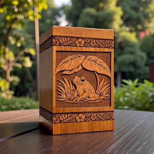 Custom Engraved Wooden Resin Urn <b>Box</b>: <b>Pet</b>/Human <b>Memorial</b> Keepsake urn <b>Memorial</b> Keepsake by AYAANS - Product Image 1