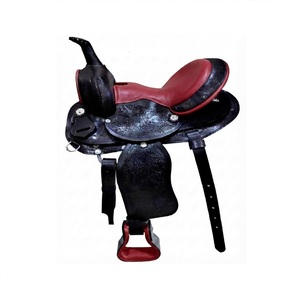 Selle Western en Cuir Faite Main WWHSO5755 pour Enfants, Durable, avec Arceau en Bois, Quincaillerie Nickelée, Siège Confortable, Personnalisable - Product Image 1
