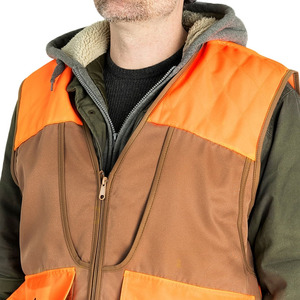 Gilet de chasse printanier coupe-vent et respirant en toile polyester/coton – Vêtement d'extérieur pour homme multi-poches réglable - Product Image 4