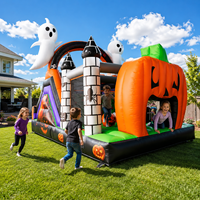 Structure gonflable commerciale à thème animalier en PVC durable avec toboggan aquatique pour événements extérieurs, fêtes d'enfants et location