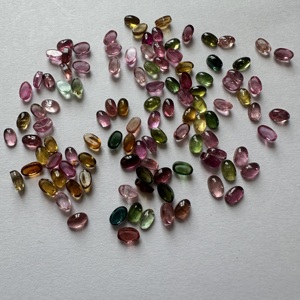พลอยทัวร์มาลีนทรงรี TFH หลายขนาด ตั้งแต่ 3x5 ซม. ขัดเงาและทำด้วยมือทั้งหมด หินธรรมชาติ 100% สีชมพู สีเขียว และสีเหลือง - Product Image 2