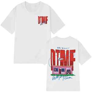 Camiseta Dime World Tour para Hombre, Gris, Manga Corta, Algodón, Cuello Redondo, Oversize, Transpirable, con Diseño Estampado - Product Image 6