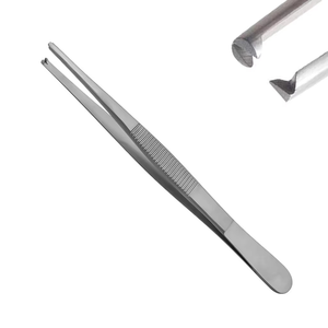 Pinzas de tejido estándar premium de 13cm, 14cm, 16cm, 20cm, 25cm, 1x2 dientes, de acero inoxidable, instrumentos quirúrgicos, médicos y veterinarios, CE - Product Image 1