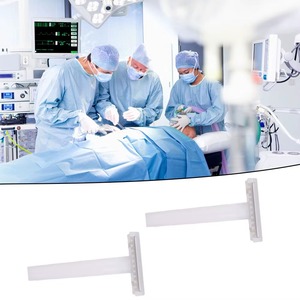 10-100 rasoirs médicaux jetables pour femmes et hommes, rasoirs hygiéniques à 1 ou 2 lames en acier inoxydable, design en forme de T, blanc Hai - Product Image 3