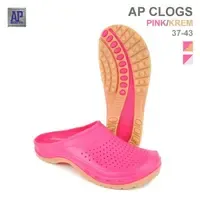 AP Clogs Ladies Pink Cream Slip-On PVC Shoes-Comfortable Anti-Slip EVA Insole Women's <b>Slippers</b> - Product Image 2