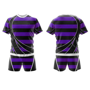 Tenue de rugby personnalisée à séchage rapide pour adultes, ensembles respirants lavables, vêtements de football confortables, rugby professionnel - Product Image 1