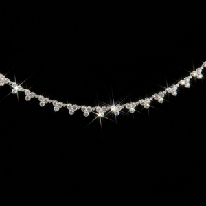 Collar de Diamantes en Oro Blanco de 14K, 3.43 Quilates |   Conjunto Floral de Diamantes Redondos Naturales, Joyería Fina Elegante y de Lujo, Regalo para Mujer - Product Image 1