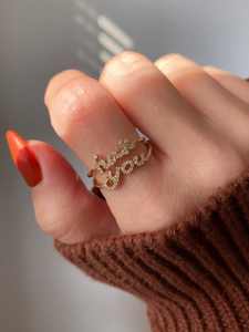 Anillo de Plata de Ley S925 Chapado en Oro, Anillo de Eternidad con Letra Inglesa de Amor, Micro Pavé de Circonita Cúbica, Anillo de Boda para Mujer, Joyería Fina - Product Image 5