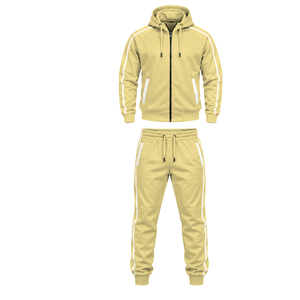 Conjunto Deportivo de Dos Piezas para Hombre con Sudadera con Capucha y Cierre Completo y Pantalones Deportivos con Cintura Elástica para Gimnasio, Entrenamiento, Trotar, Caminar y Uso Diario - Product Image 1
