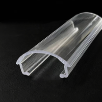 Diffuseur LED en polycarbonate transparent Bming, forme linéaire, lentille pour éclairage linéaire LED, pour éclairage moderne intérieur