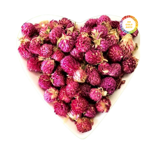 Fleurs d'amarante globe séchées soigneusement sélectionnées, aux couleurs vives et uniformes, parfaites pour les projets créatifs DIY et pour la préparation de thé - Product Image 5