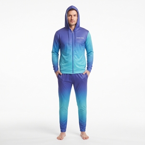 Conjunto Deportivo Sublimado Ombre para Hombre, Chaqueta Deportiva con Capucha y Pantalones a Juego, Ropa Deportiva para Gimnasio, Running, Fitness y Entrenamiento - Product Image 5