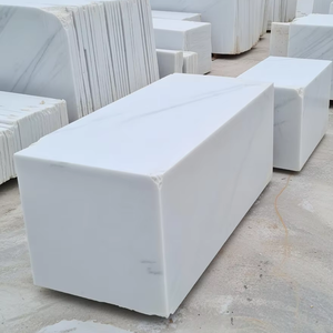 Blocs de marbre blanc naturel à haute brillance, pierre solide pour la sculpture de monuments et matériaux de décoration architecturale, exportation - Product Image 1