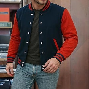 High Quality Varsity Baseball Letter <b>Jacket</b> Wholesale Fashion Variety with Stand Collar <b>Jacket</b> for Men - Product Image 5