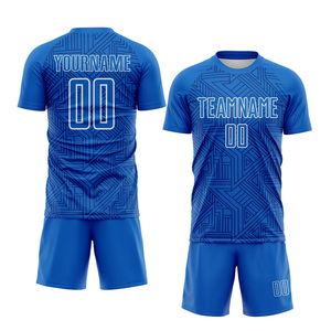 Ensemble de maillots et shorts de football personnalisés en gros, vêtements de sport respirants et à séchage rapide pour l'entraînement d'équipe, en vente en ligne - Product Image 1