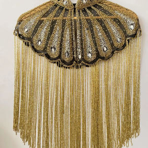 Cape d'épaule brodée à la main de qualité supérieure pour réception nuptiale et tenue de scène, veste OEM pour mariage et cocktail, vente en gros - Product Image 1